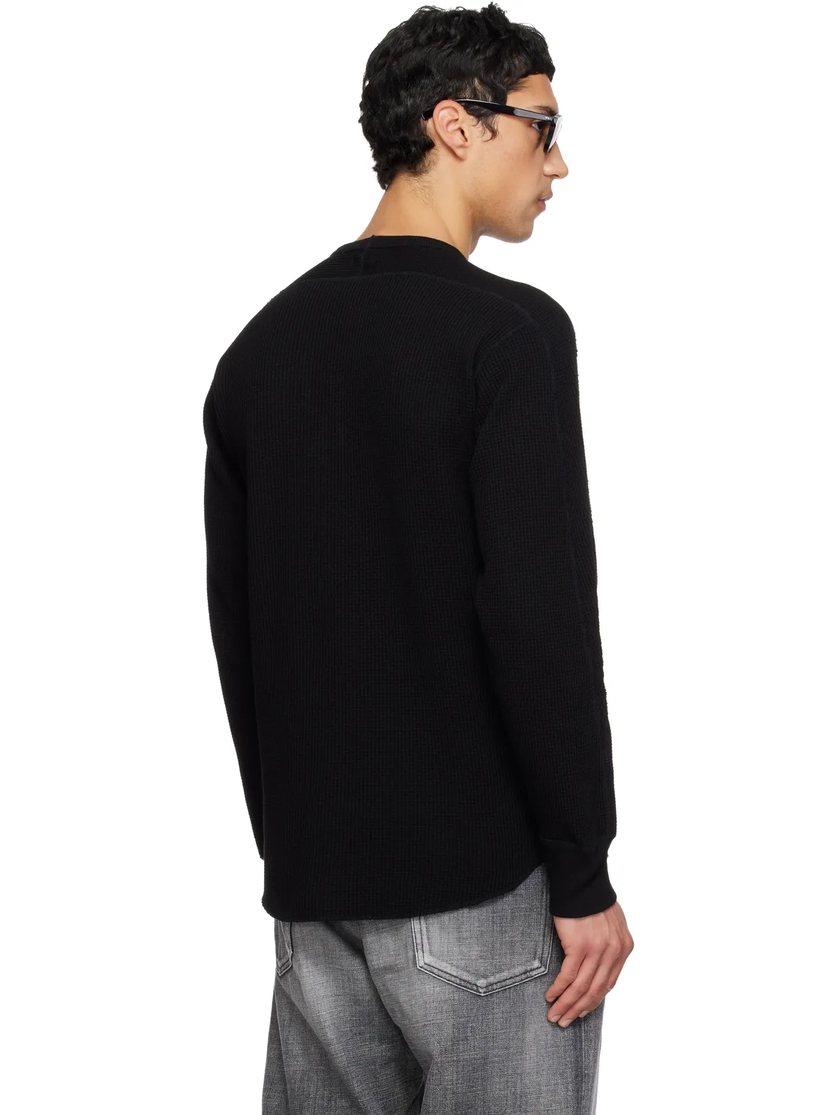 nanamica サーマル クルーネック スウェットシャツ - 画像3