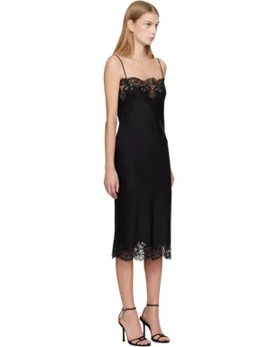 Stella McCartney ノースリーブ レースサテン ミディアムドレス - サムネイル2