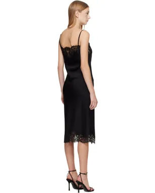 Stella McCartney ノースリーブ レースサテン ミディアムドレス - サムネイル3