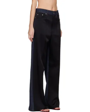 Stella McCartney Satin-Panel ワイドレッグ ジーンズ - サムネイル2