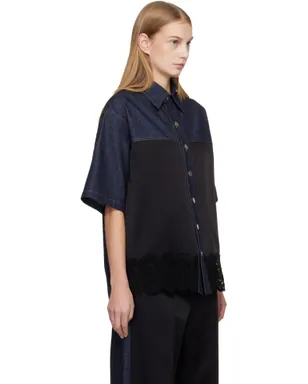 Stella McCartney サテンパネル 半袖 デニムシャツ - サムネイル2