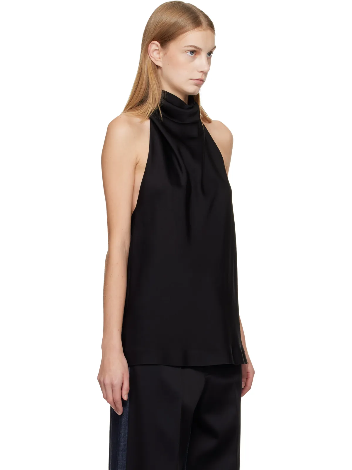 Stella McCartney サテン ホルターネック トップス - 画像2
