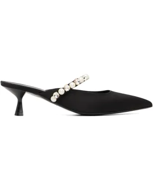 Stella McCartney ブラック Elsa Pearl-Embellished キトンヒール パンプス - サムネイル1