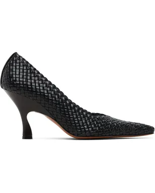 Stella McCartney ブラック Elsa 90 ウーブン ヒール - サムネイル1