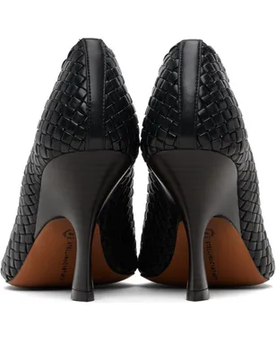 Stella McCartney ブラック Elsa 90 ウーブン ヒール - サムネイル2