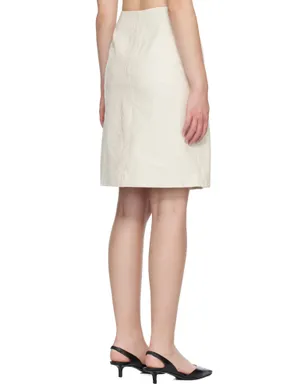 Loulou de Saison GORA オーストリッチ エフェクト ラップ レザー ミディアムスカート - サムネイル3