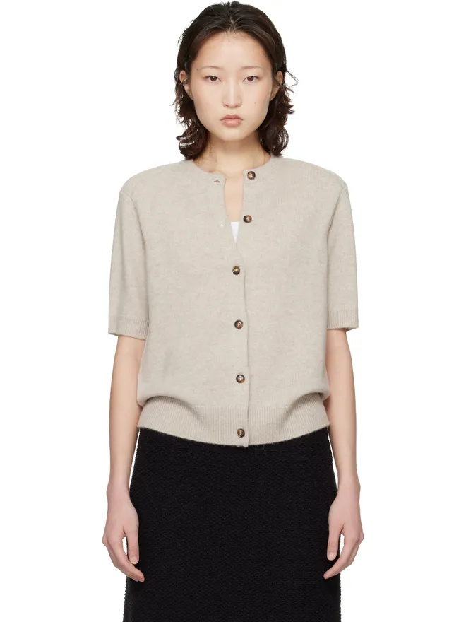 Loulou de Saison Loulou de Saison Jodi 半袖 カシミヤ カーディガンの商品画像