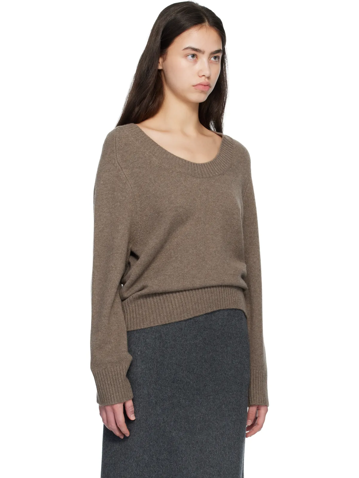Loulou de Saison BAJI U Neck カシミヤ セーター - 画像2