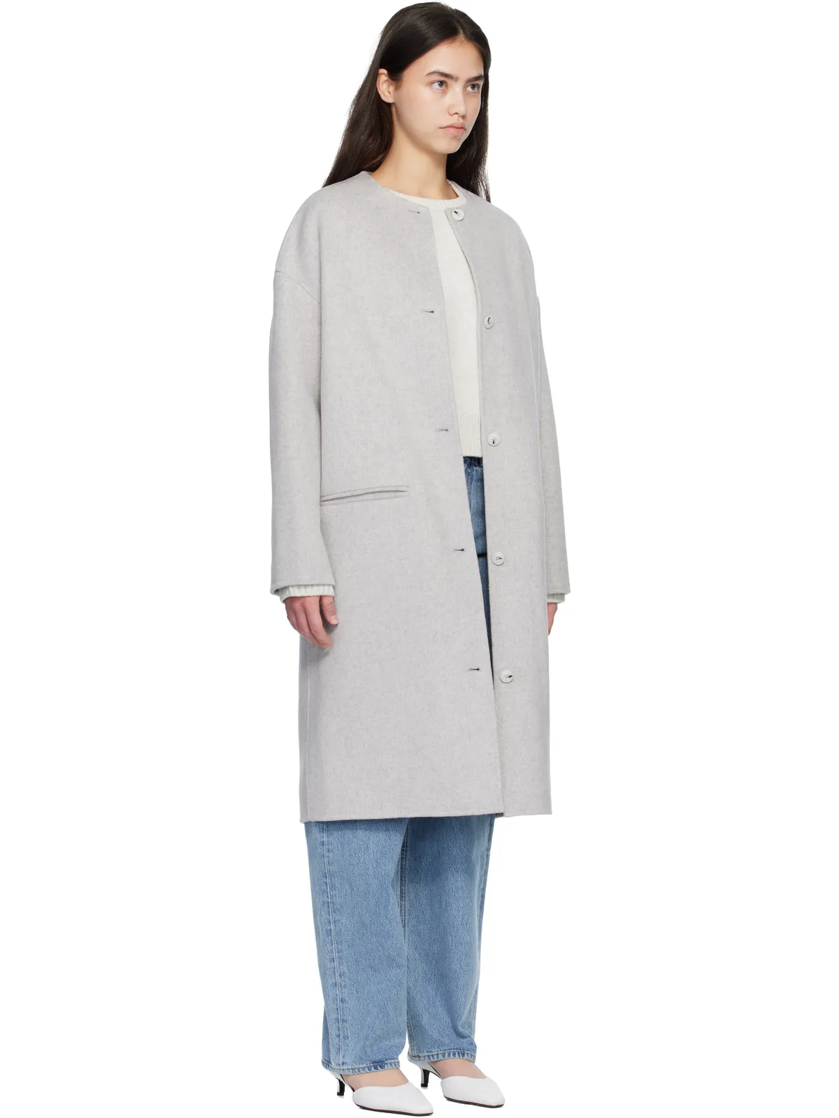 Loulou de Saison KERRY Drap Oval ウール カシミヤ コート - 画像2