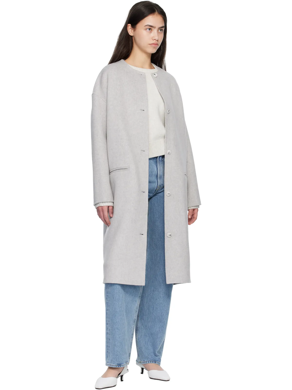 Loulou de Saison KERRY Drap Oval ウール カシミヤ コート - 画像4