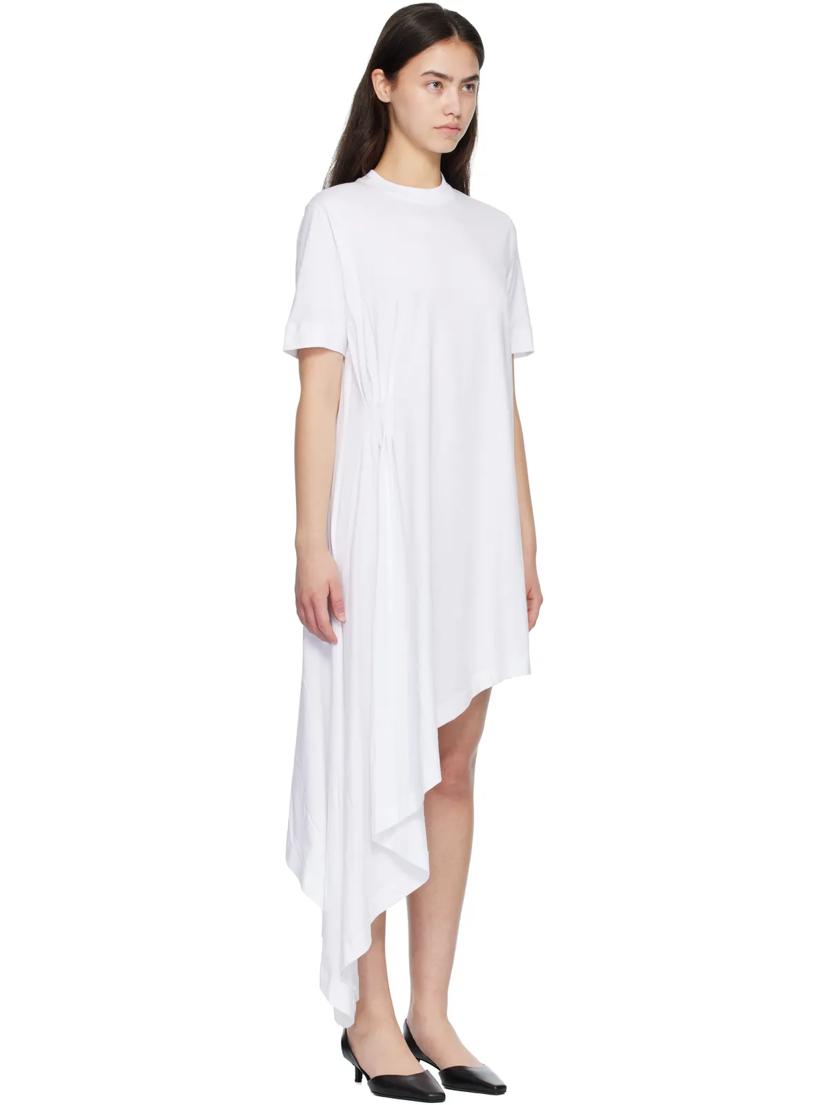 Loulou de Saison IGARI アシンメトリー Tシャツ ミディアムワンピース - 画像2