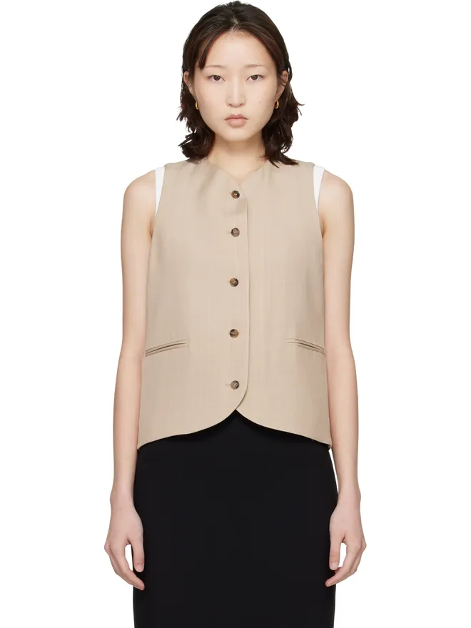 Loulou de Saison Loulou de Saison Paco テーラード ベストの商品画像