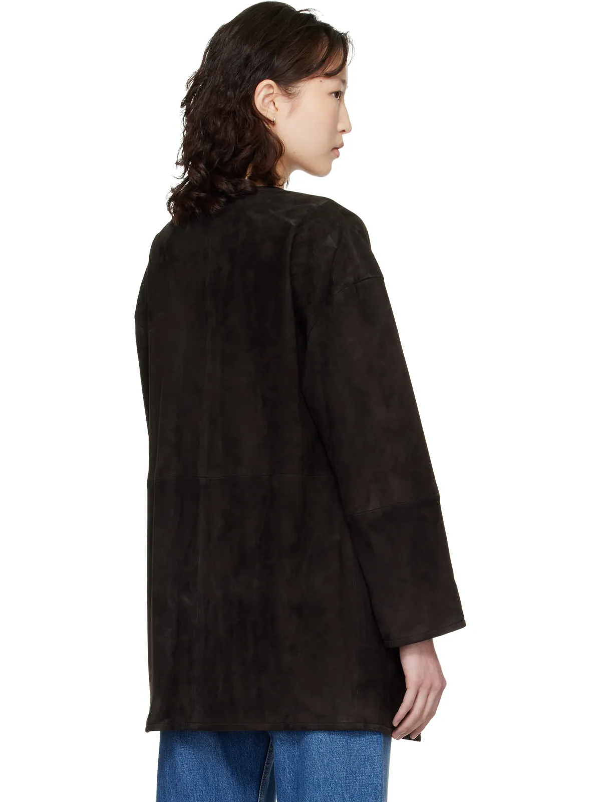 Loulou de Saison Waren Oval スエード コート - 画像3