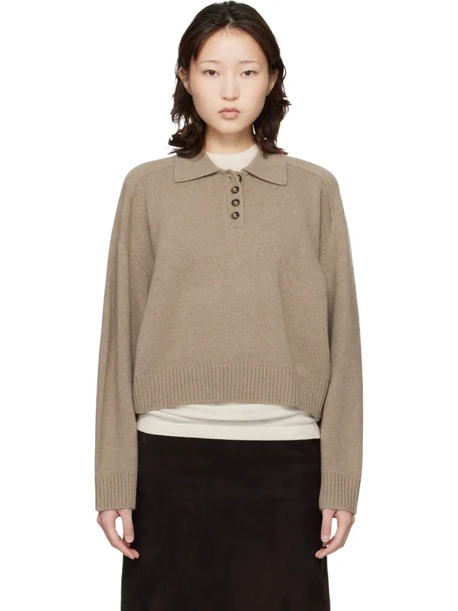 Loulou de Saison Loulou de Saison Homere LDS カシミヤ ポロセーターの商品画像