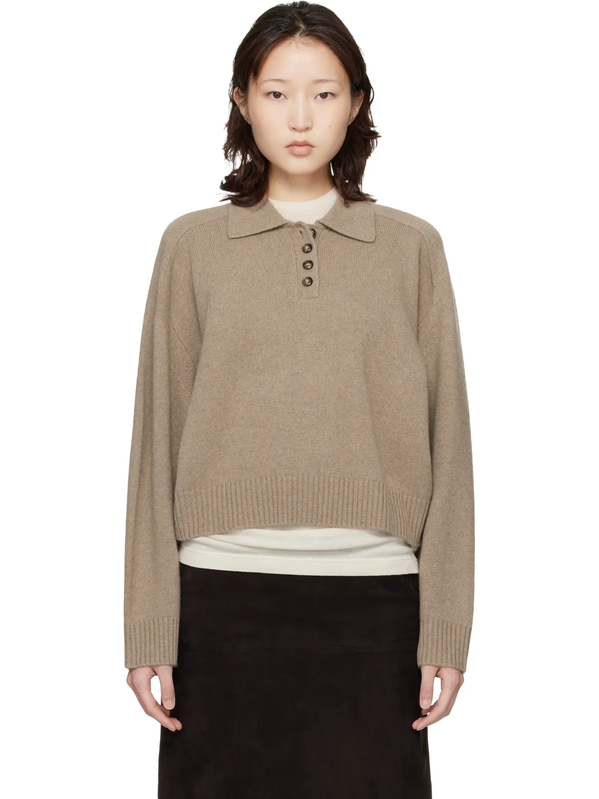 Loulou de Saison Homere LDS カシミヤ ポロセーター - 画像1