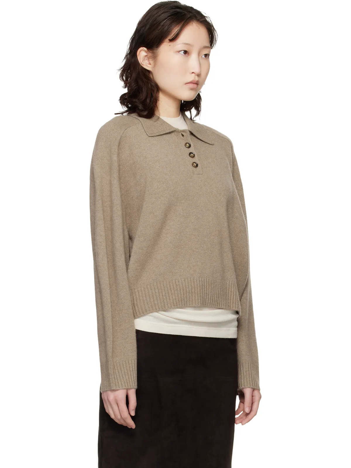Loulou de Saison Homere LDS カシミヤ ポロセーター - 画像2