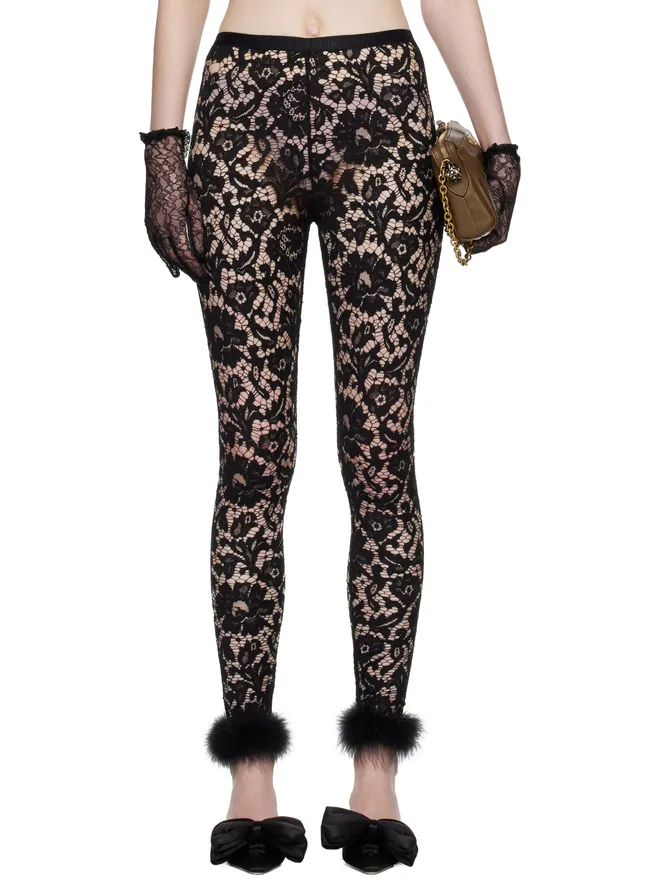 Valentino Valentino フェザー レース レギンスの商品画像