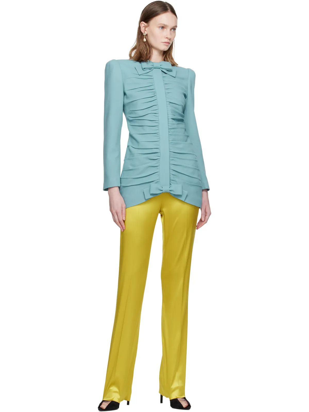 Valentino Double Duchesse ストレッチ トラウザーズ - 画像4