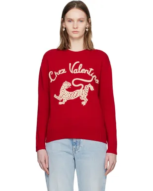 Valentino 'Chez Valentino' & Panther Embroidery ウール セーター - サムネイル1