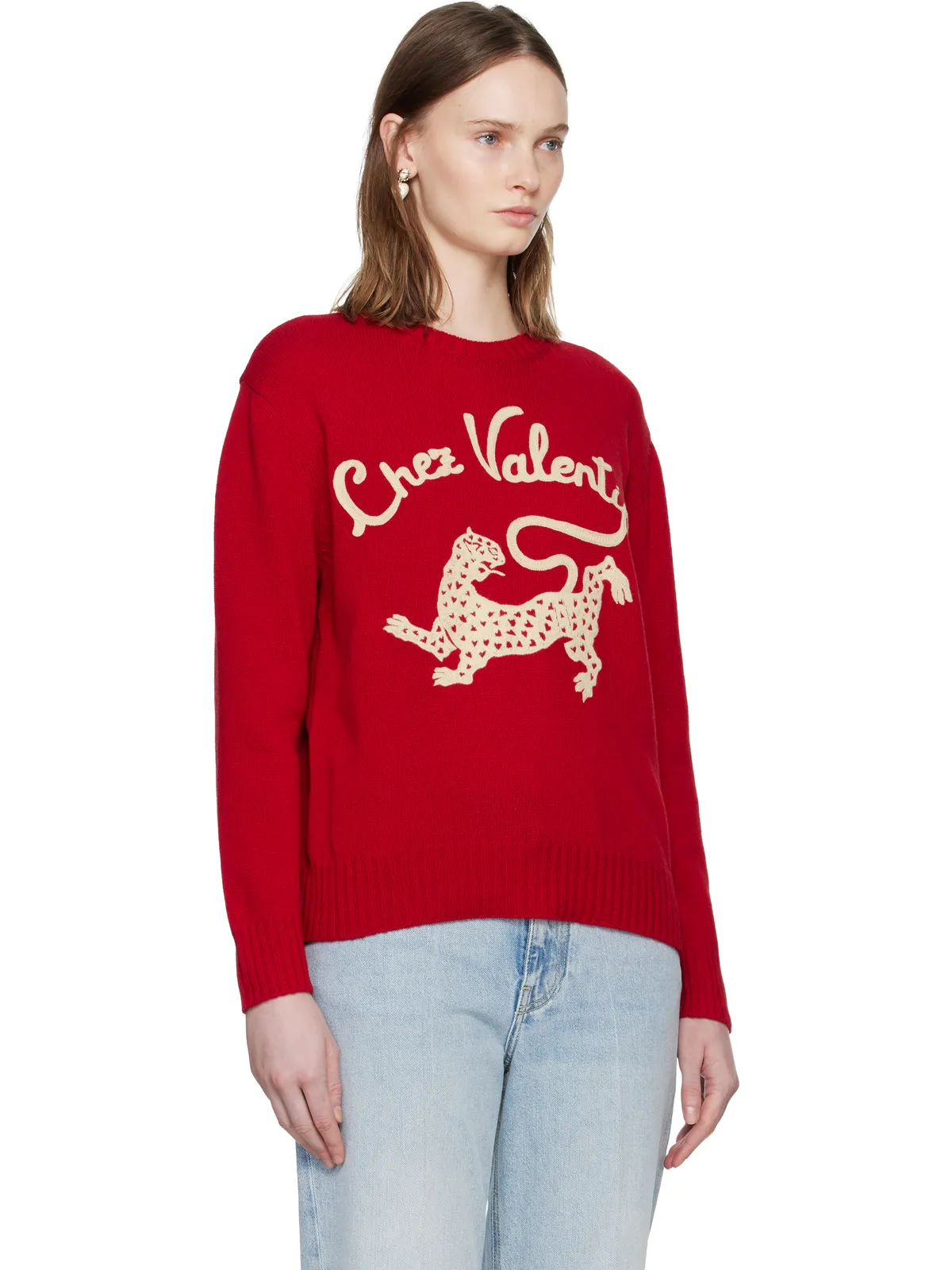 Valentino 'Chez Valentino' & Panther Embroidery ウール セーター - 画像2