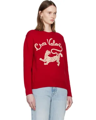Valentino 'Chez Valentino' & Panther Embroidery ウール セーター - サムネイル2
