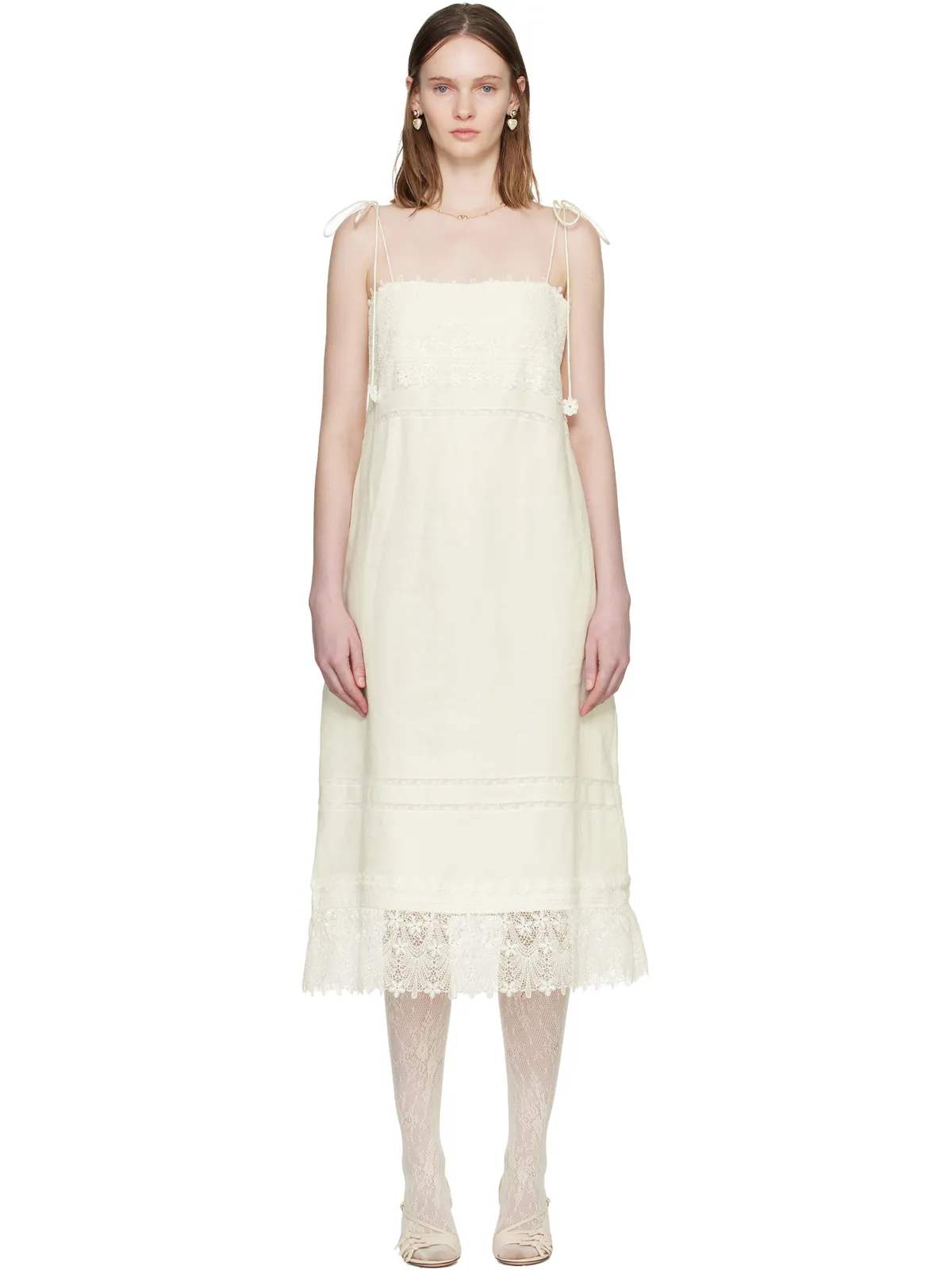 Valentino リネン ミディアムワンピース - 画像1