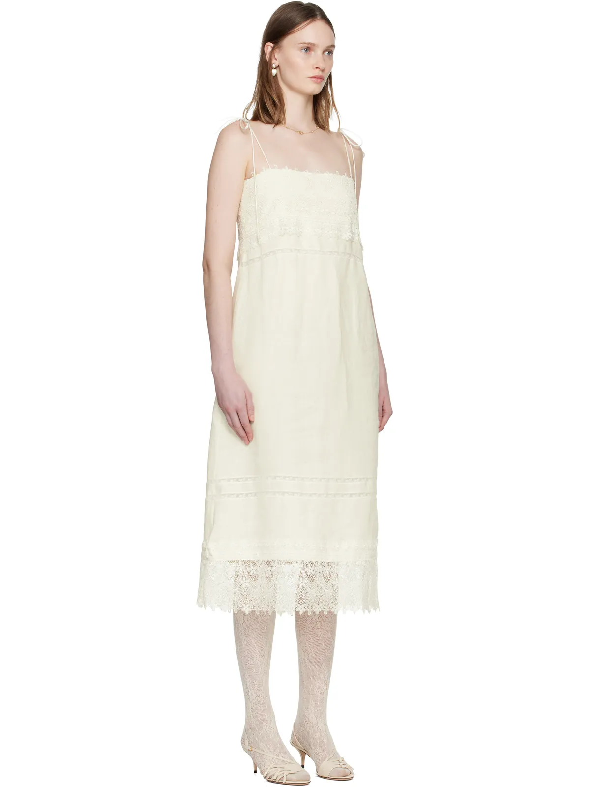 Valentino リネン ミディアムワンピース - 画像2