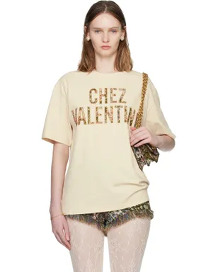 Valentino エンブロイダリー コットン Tシャツ - サムネイル1