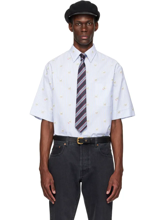 Valentino Valentino 'Le Chat De La Maison' コットン オックスフォード シャツの商品画像
