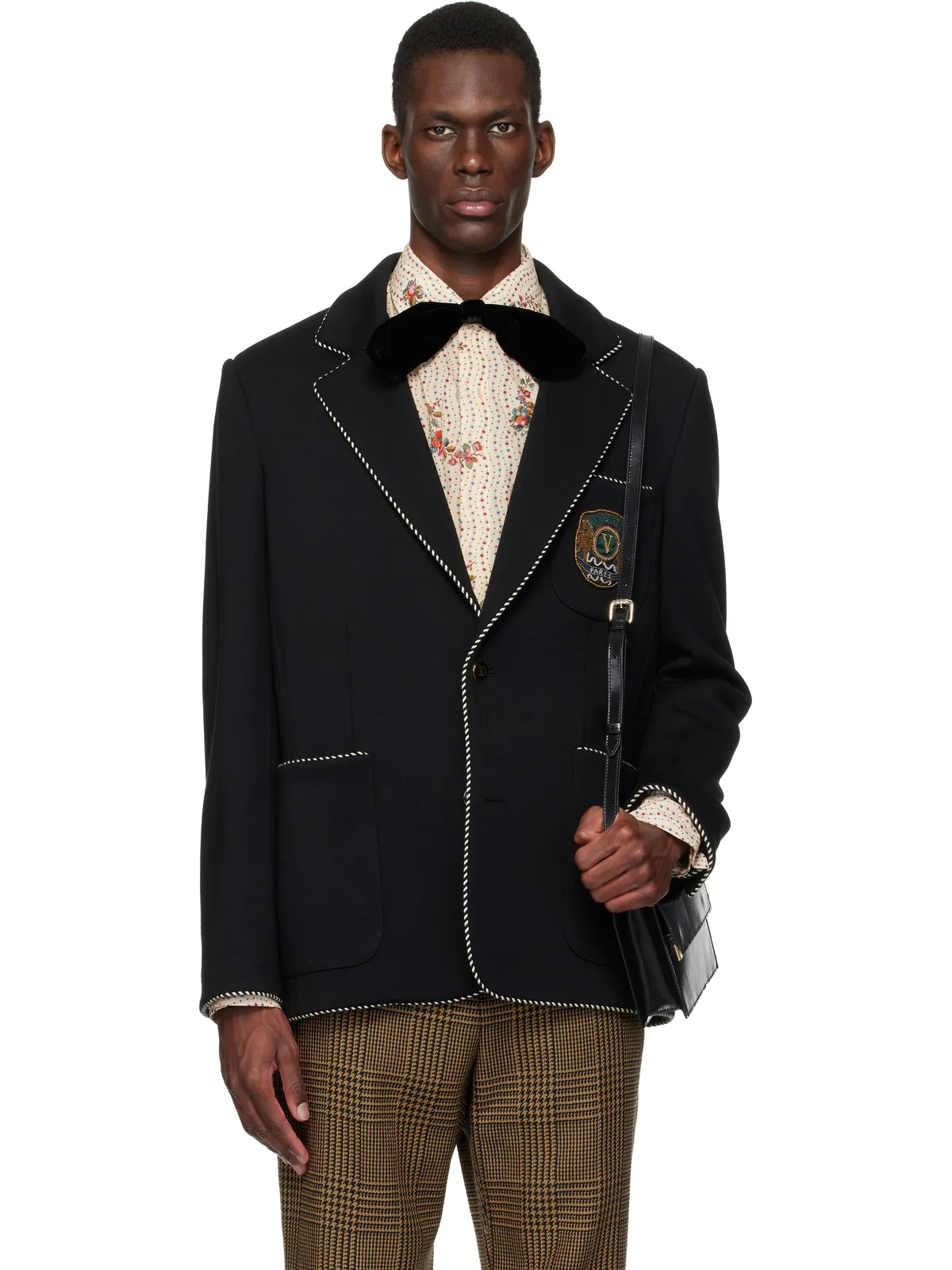 Valentino Valentino Patch ウール シングルジャケット - 画像1