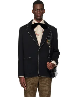 Valentino Valentino Patch ウール シングルジャケット - サムネイル1