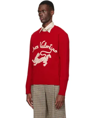 Valentino 'Chez Valentino' Panther Embroidery ウール セーター - サムネイル4
