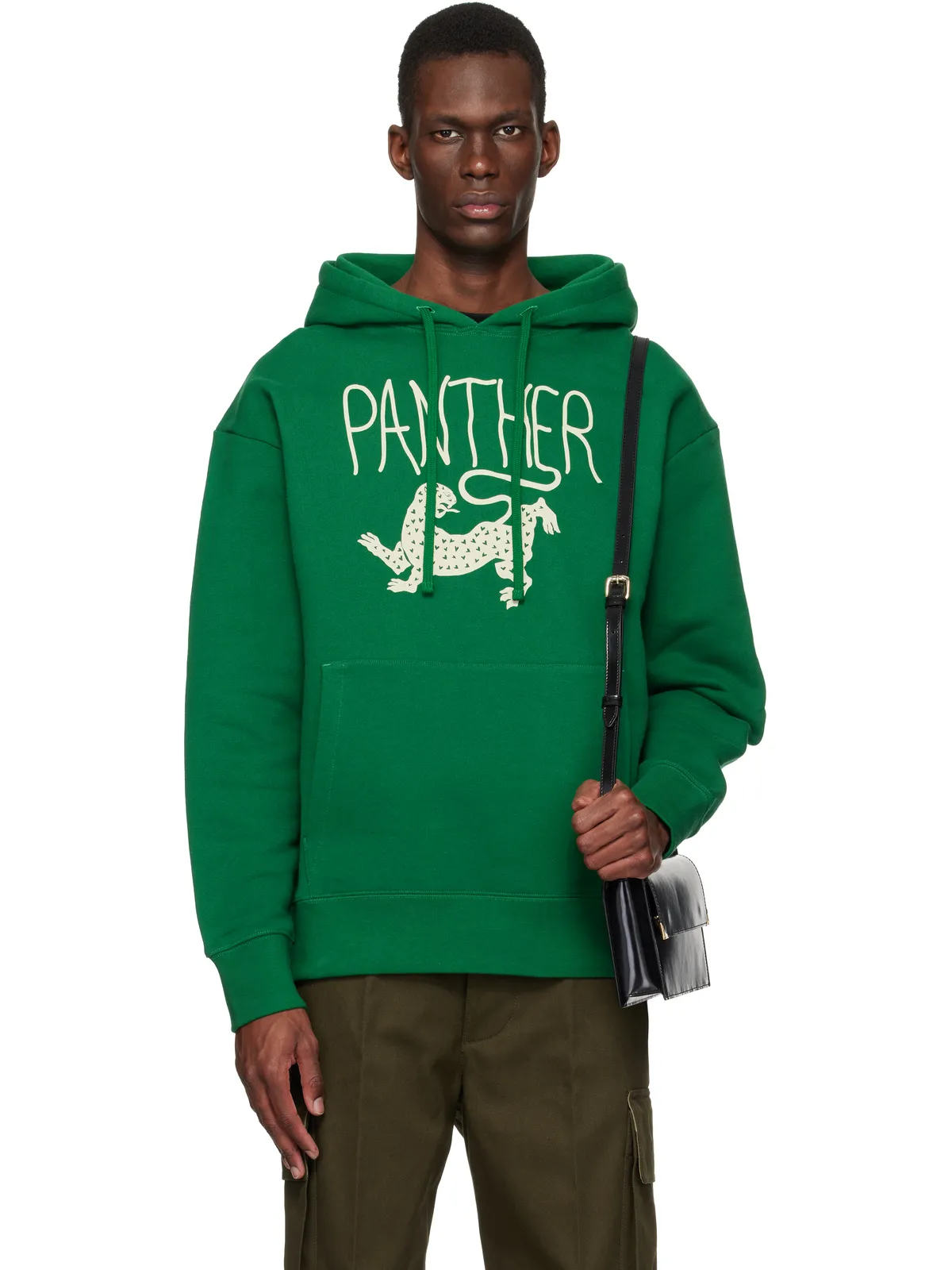 Valentino 'Panther' Print コットン フーディ - 画像1