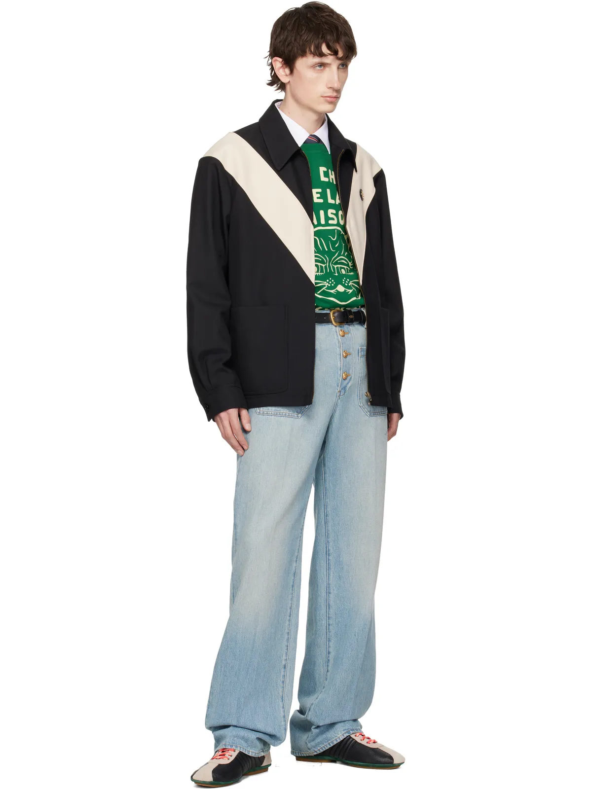 Valentino VLogo Signature Diagonal Wool ジャケット - 画像4