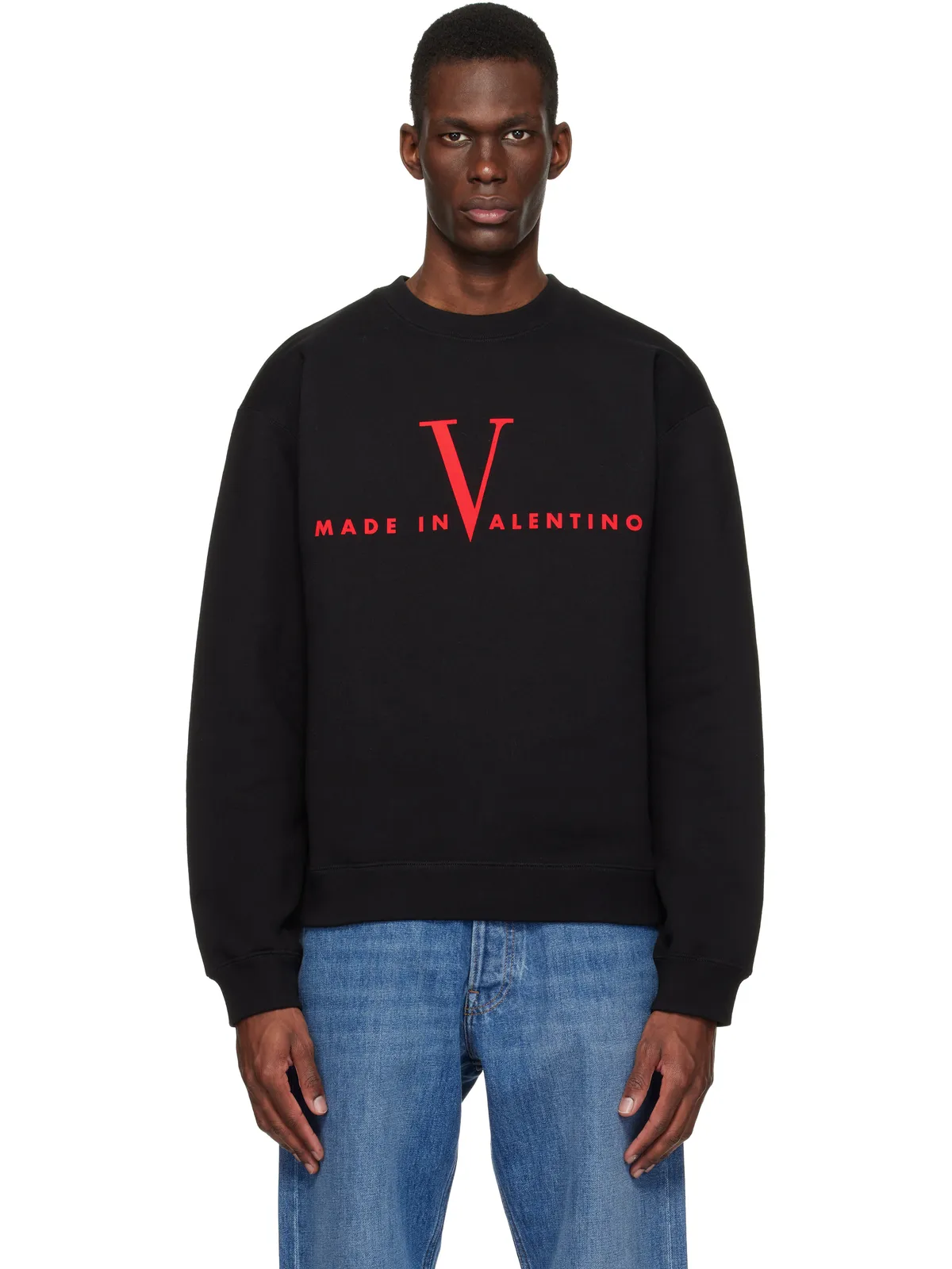 Valentino 'Made in Valentino' Print コットン スウェットシャツ - 画像1