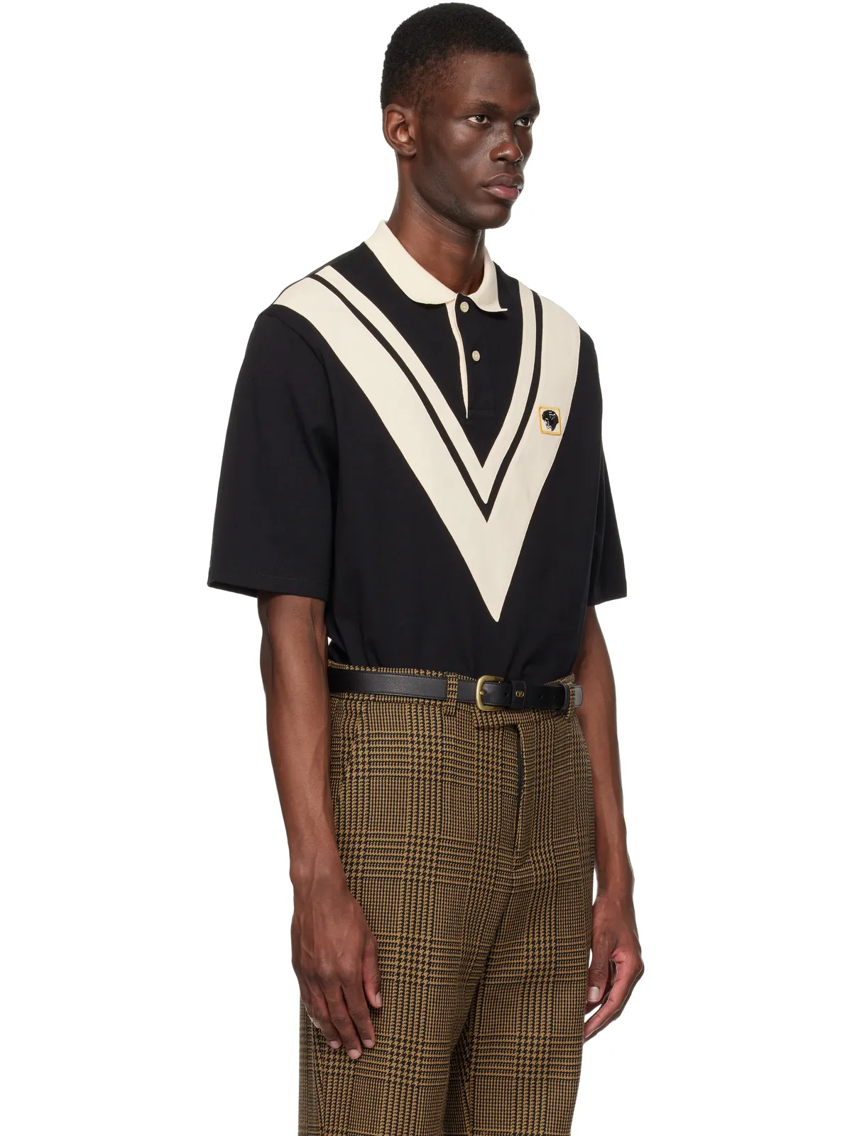 Valentino Inlaid V Panther Patch ポロシャツ - 画像2