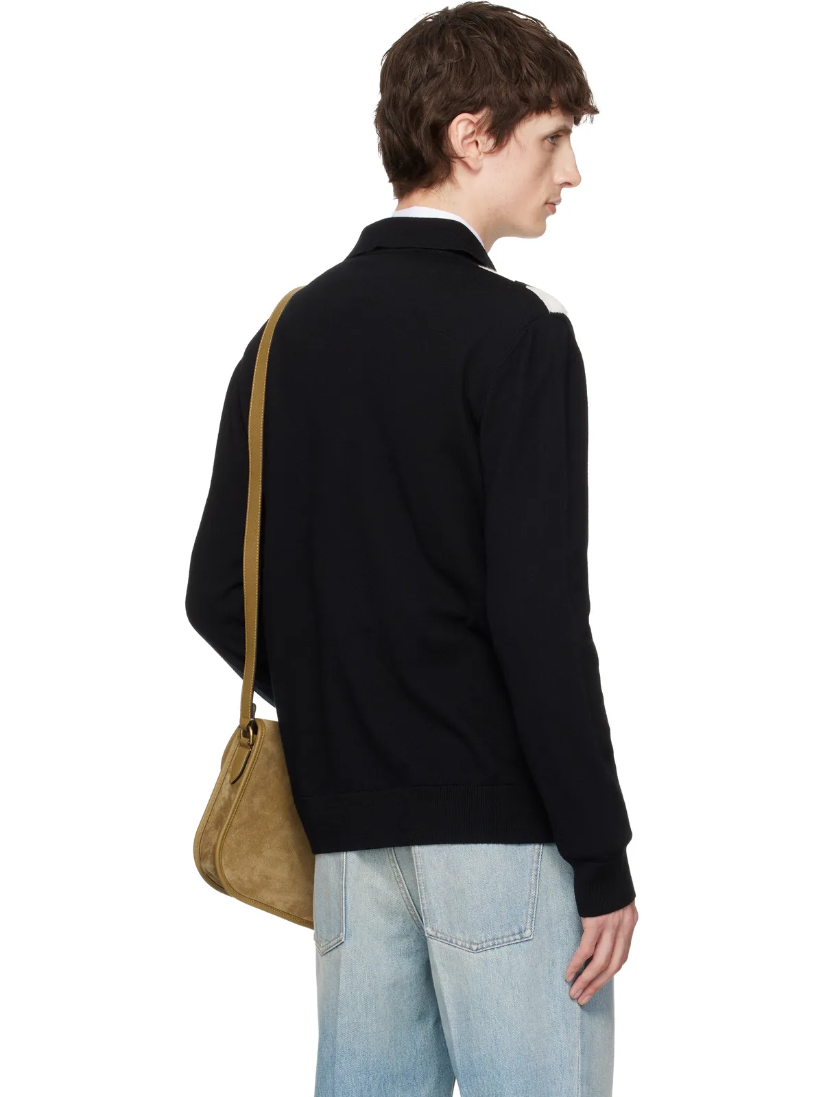 Valentino ロゴ ウール ニットポロシャツ - 画像3