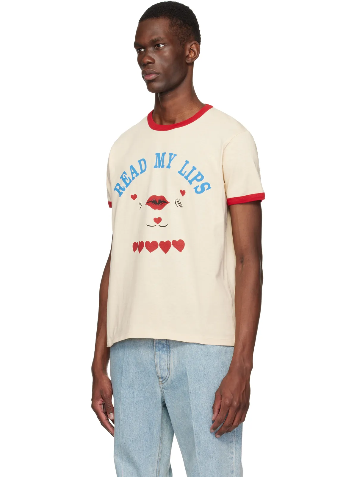 Valentino 'Read My Lips' Print コットン Tシャツ - 画像4