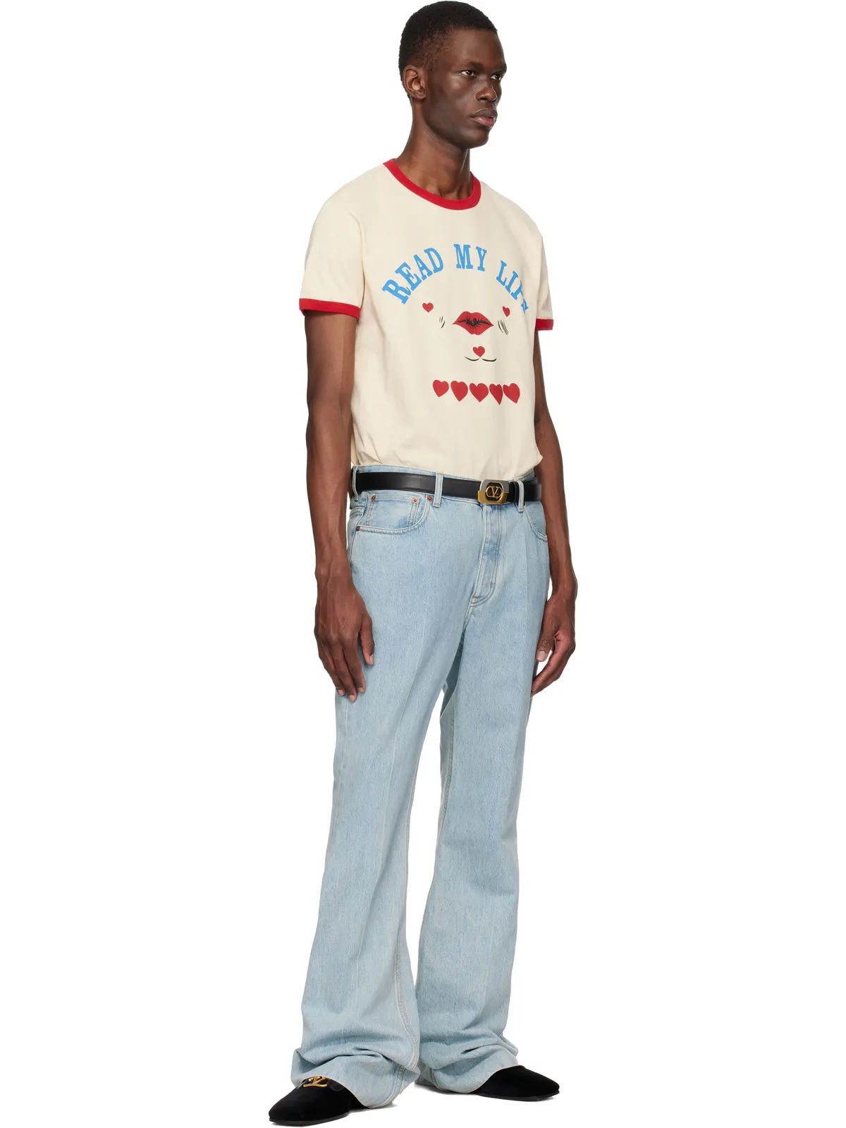 Valentino 'Read My Lips' Print コットン Tシャツ - 画像5