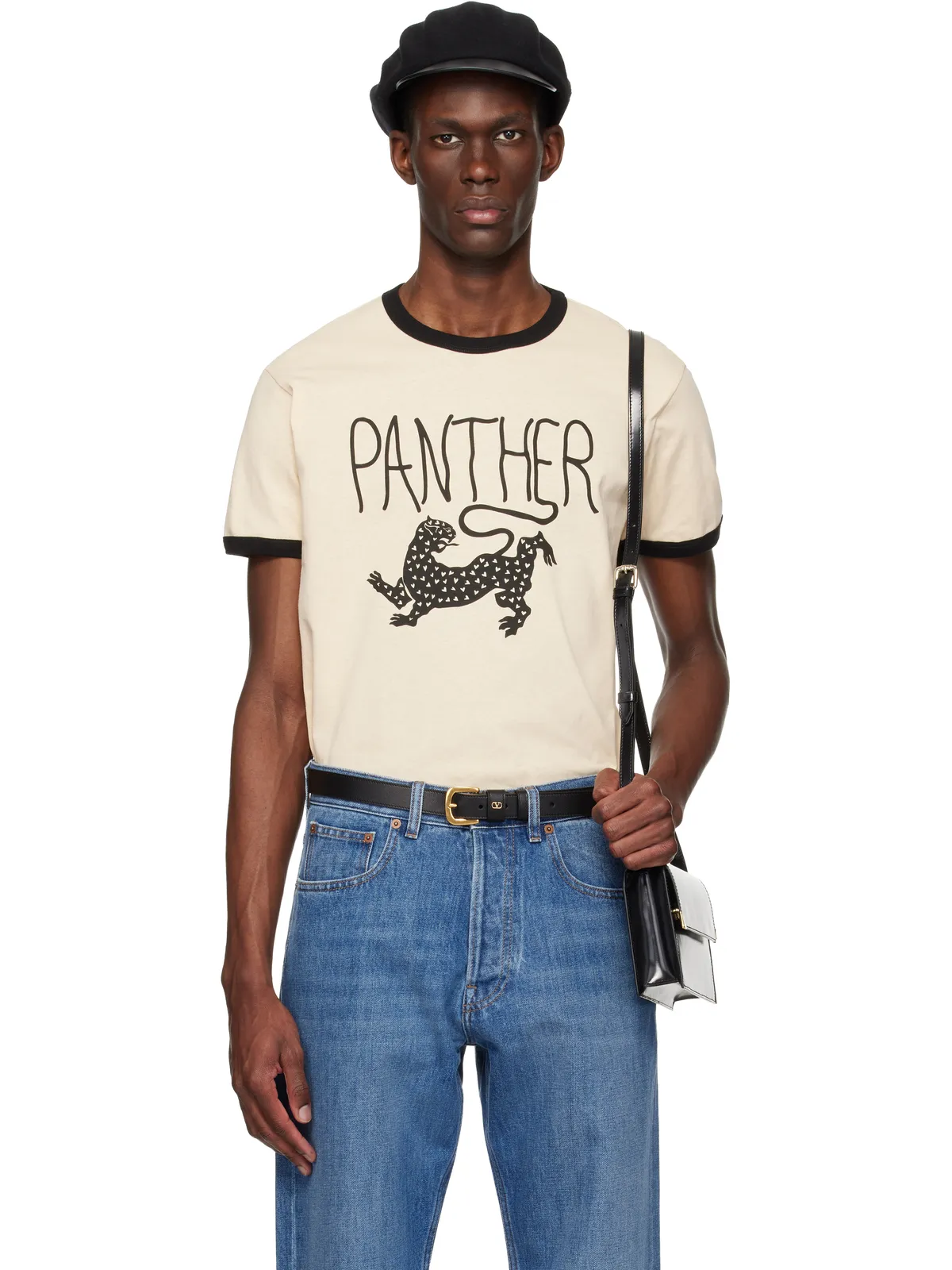 Valentino 'Panther' Print コットン Tシャツ - 画像1