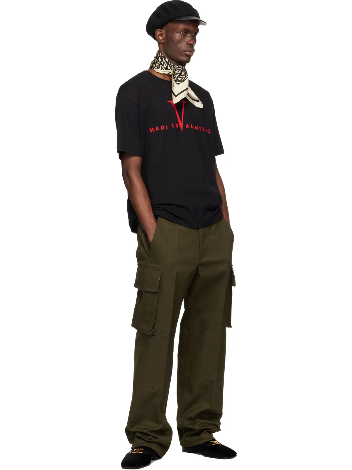 Valentino 'Made in Valentino' Print コットン Tシャツ - 画像4