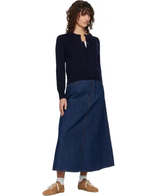 AMI Paris コットン デニム マキシスカート - サムネイル4
