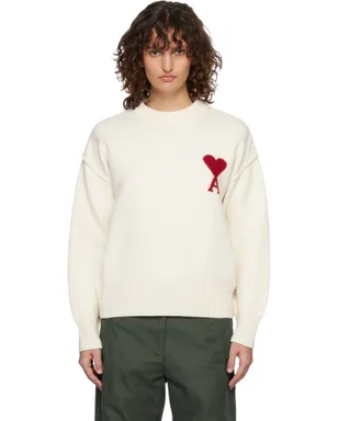 AMI Paris Ami de Coeur ウール クルーネック セーター - サムネイル1