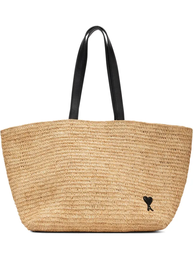 AMI Paris AMI Paris Natural Raffia Ami de Coeur トートバッグの商品画像