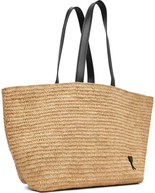 AMI Paris Natural Raffia Ami de Coeur トートバッグ - サムネイル2