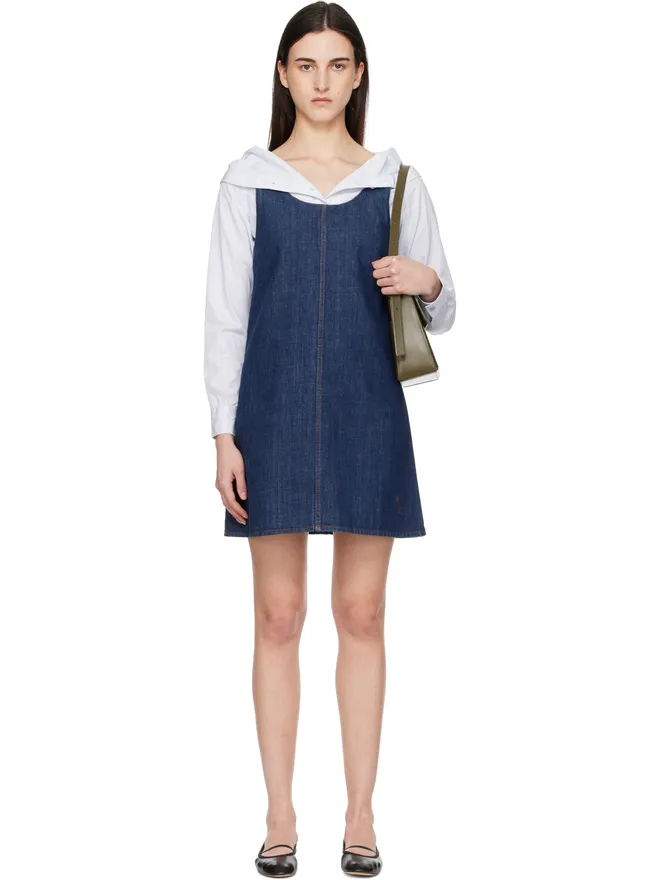 AMI Paris AMI Paris Cotton Short Strapped デニム ミニワンピースの商品画像