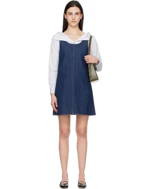 AMI Paris Cotton Short Strapped デニム ミニワンピース - サムネイル1