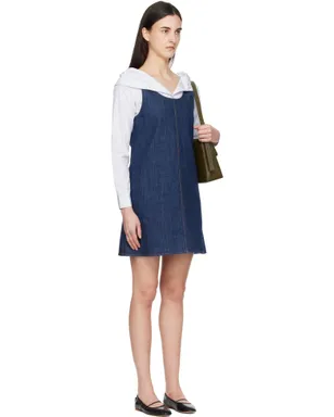 AMI Paris Cotton Short Strapped デニム ミニワンピース - サムネイル2