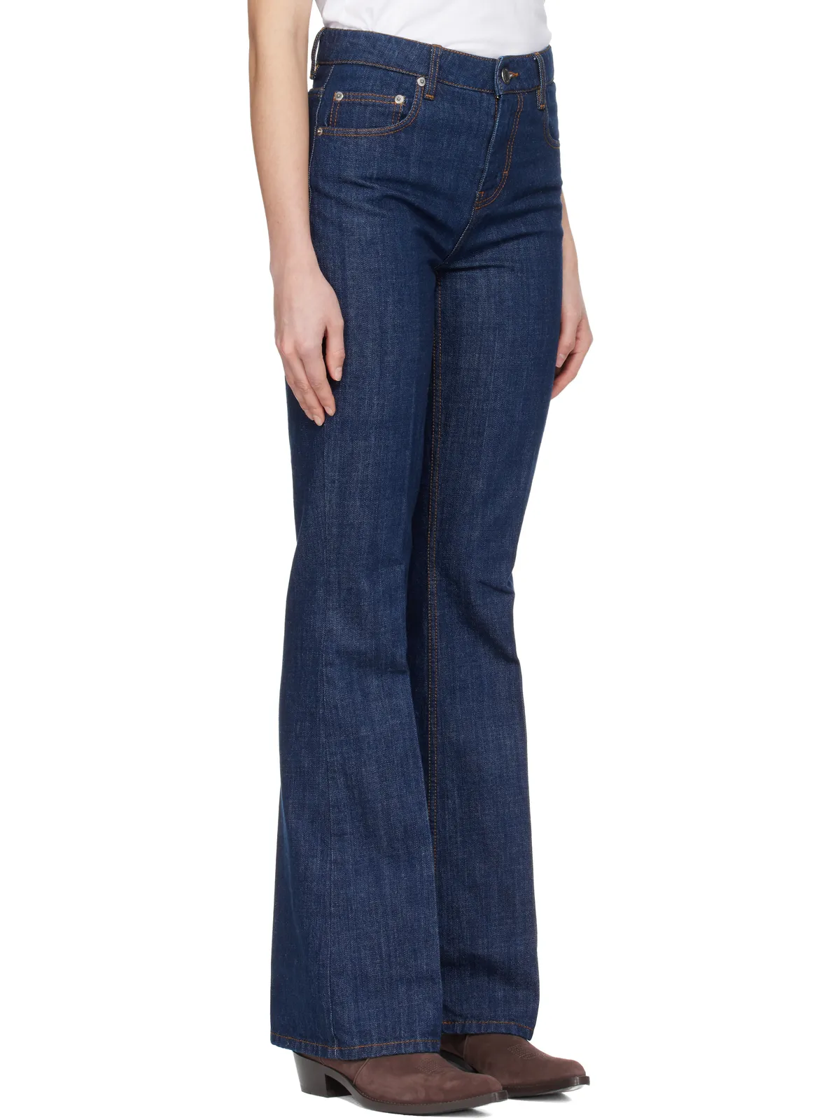 AMI Paris コットン ブーツカット ジーンズ - 画像2