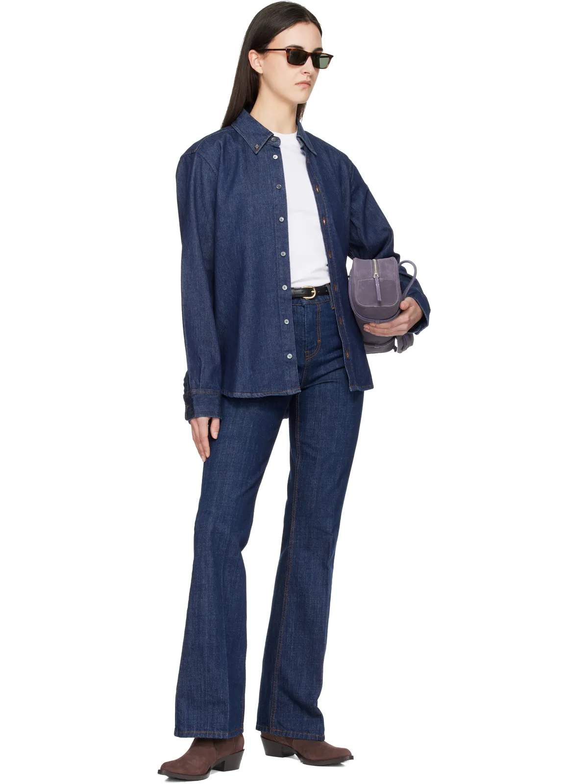 AMI Paris コットン ブーツカット ジーンズ - 画像4